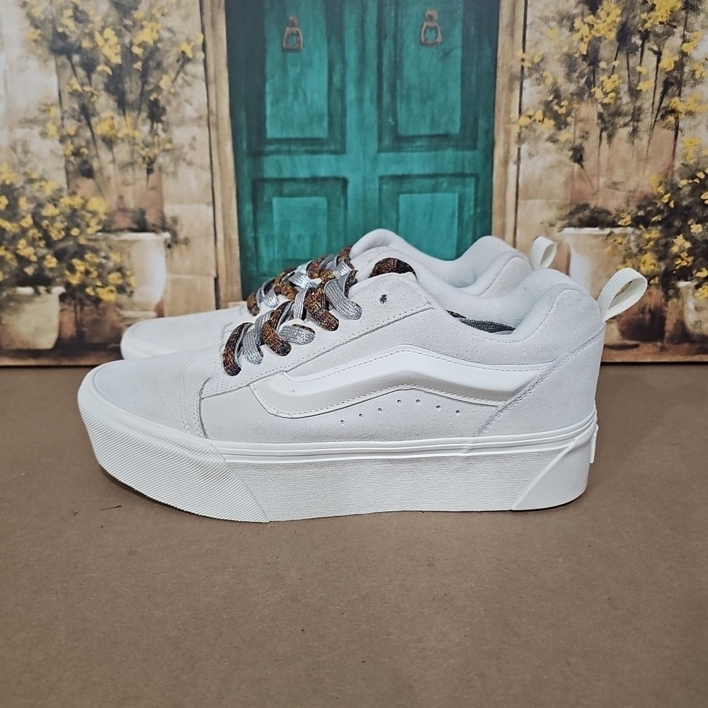 Vans Knu Stack Chunky Platform Sneakers White - Women's Size 10 / Men's Size 8.5
